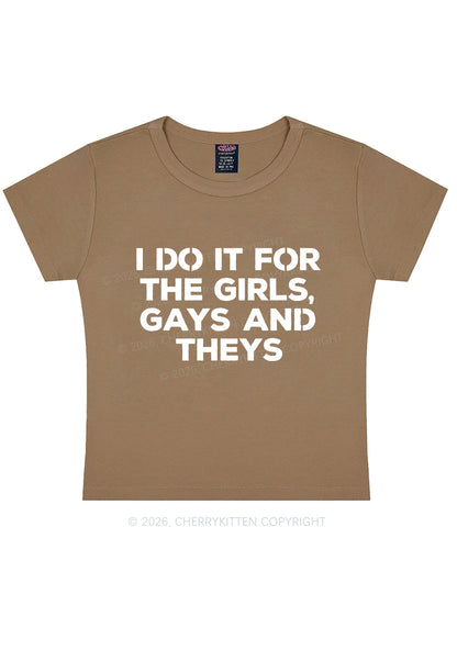 Girls Gays Theys Pride Y2K Baby Tee Cherrykitten