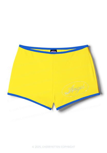 Rhinestone Mini Angel Y2K Booty Shorts Cherrykitten