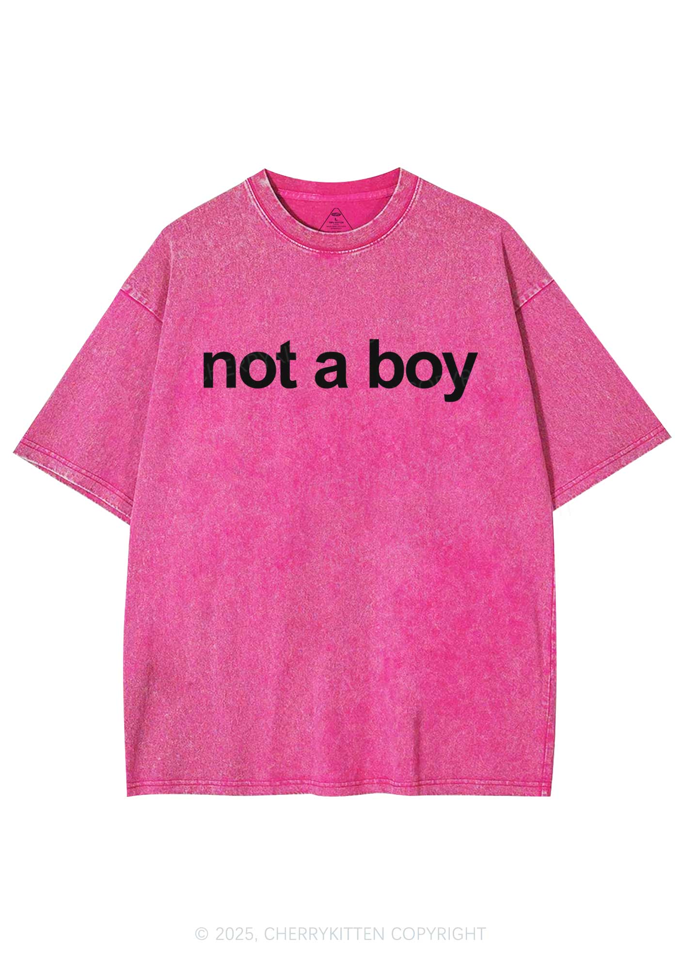 Not A Boy Y2K Shirts Washed Tee Cherrykitten