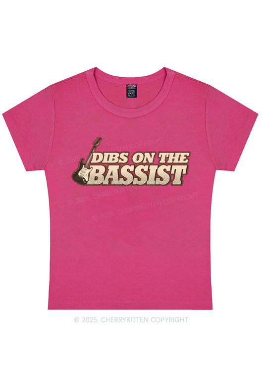 Dibs On The Bassist Y2K Baby Tee Cherrykitten