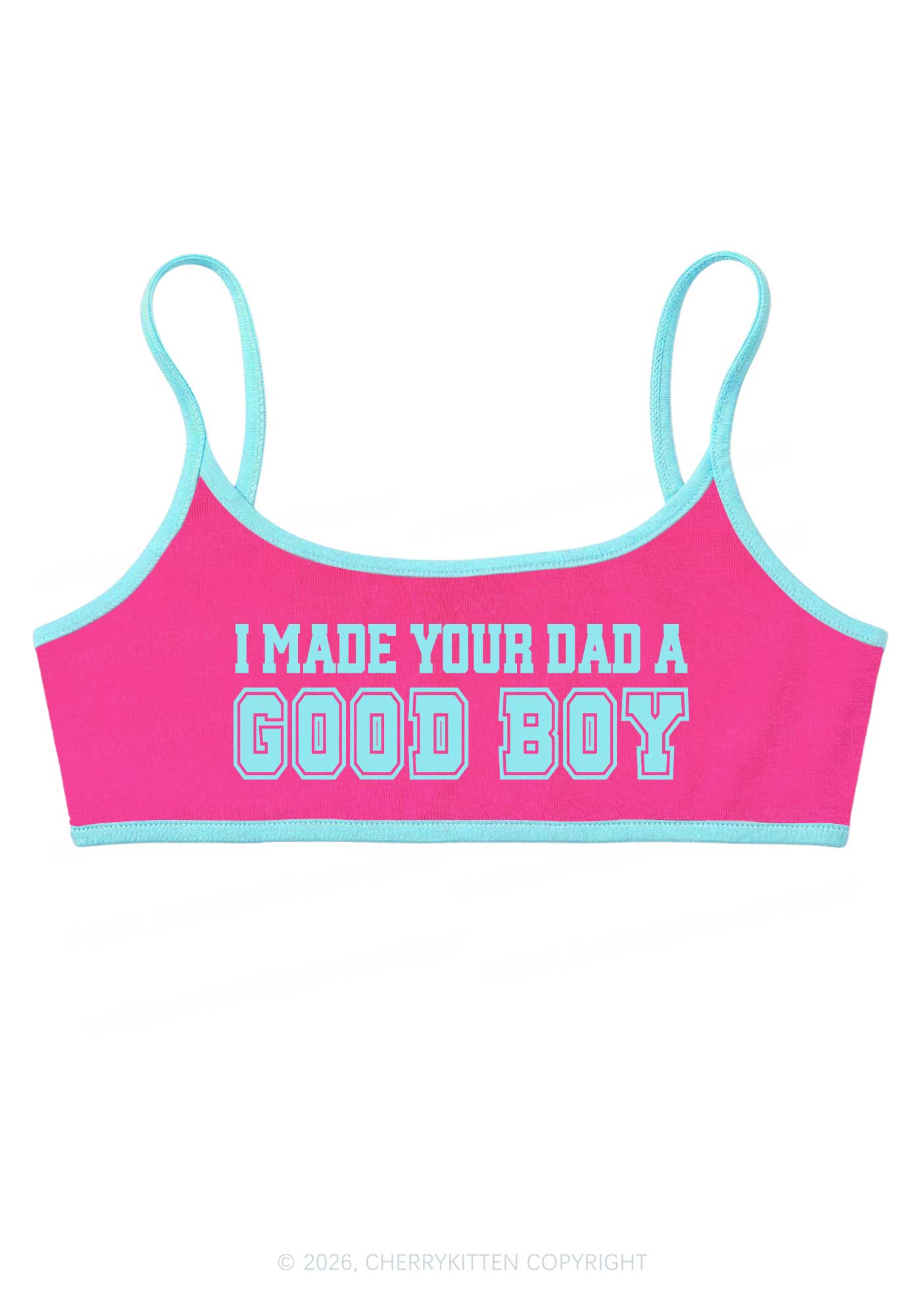 Made Your Dad A Good Boy Y2K Super Crop Cami Cherrykitten
