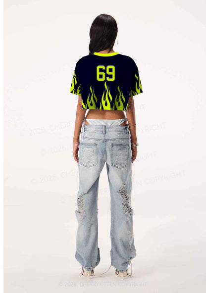 Stupid Emotional Fag Pride Y2K Crop Sport Jersey Shirts Cherrykitten