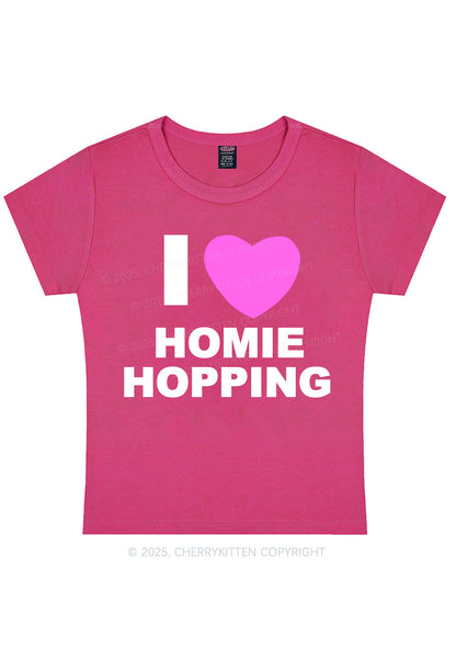 I Love Homie Hopping Y2K Baby Tee Cherrykitten