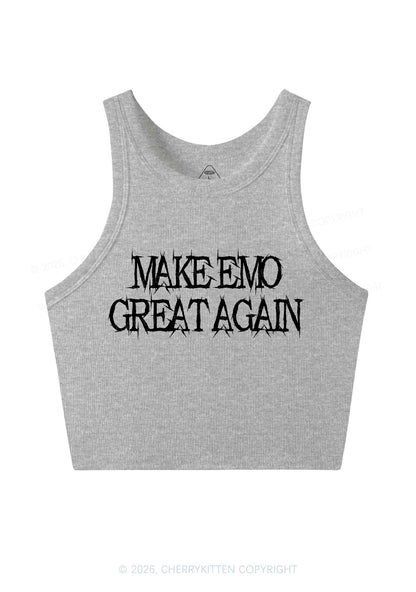 Make Emo Great Again Y2K Crop Tank Top Cherrykitten