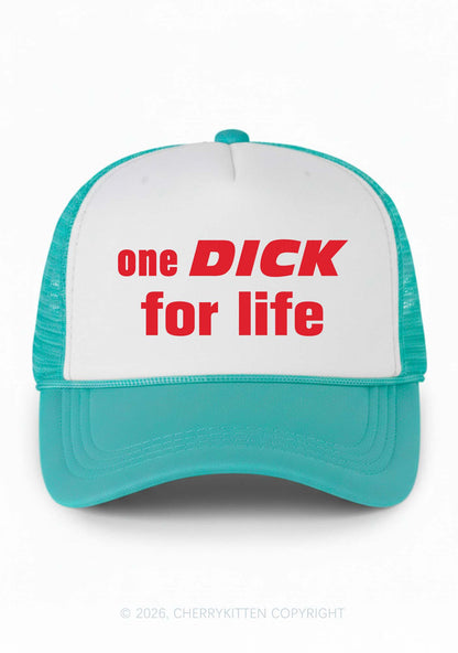 One Dxxk For Life Y2K Colorblock Trucker Hat Cherrykitten