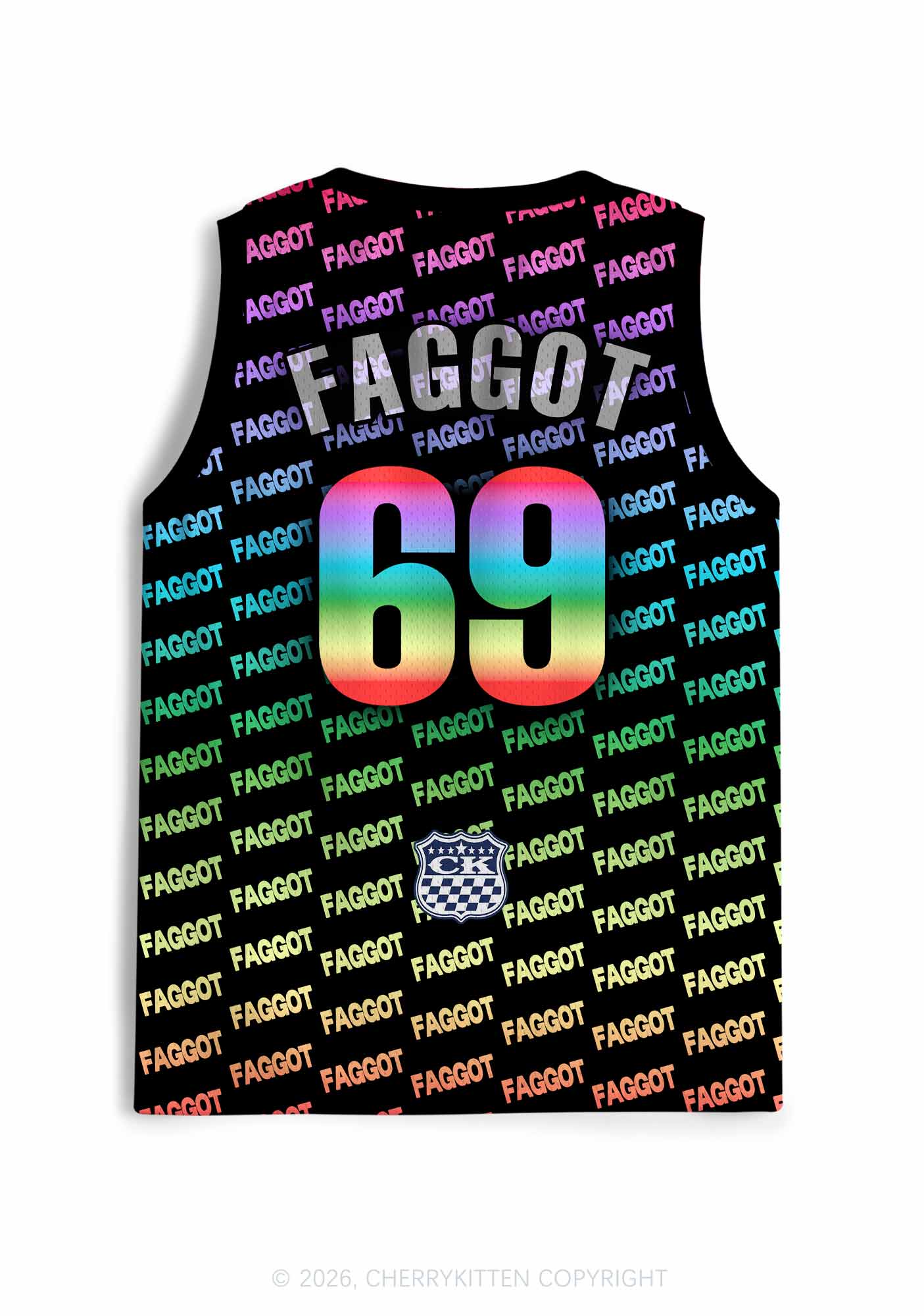 Rainbow Gradient Faggot Pride Y2K Sport Jersey Tank Cherrykitten