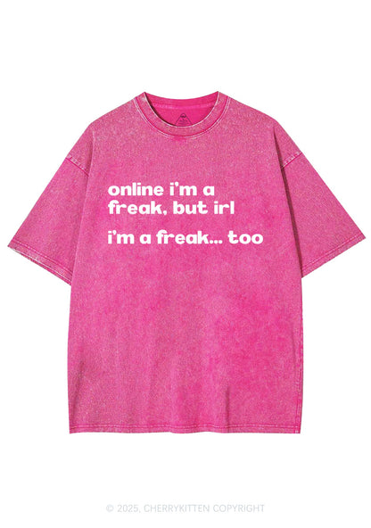 Im A Freak Y2K Shirts Washed Tee Cherrykitten
