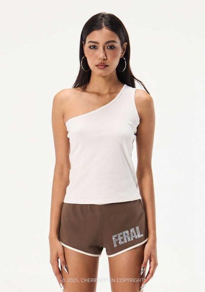 Rhinestone Mini Feral Y2K Booty Shorts Cherrykitten