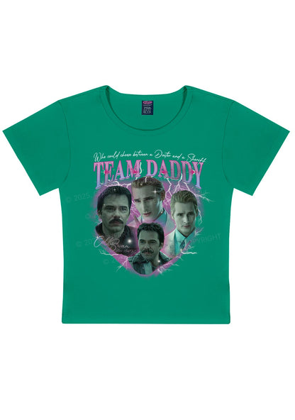 Team Daddy Y2K Baby Tee Cherrykitten