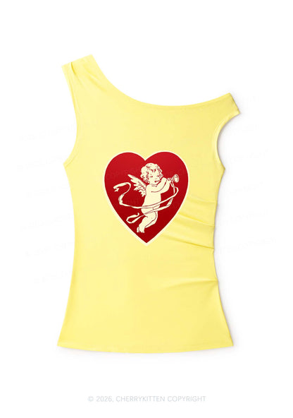 Trumpet Cupid Y2K Off Shoulder Tank Top Cherrykitten