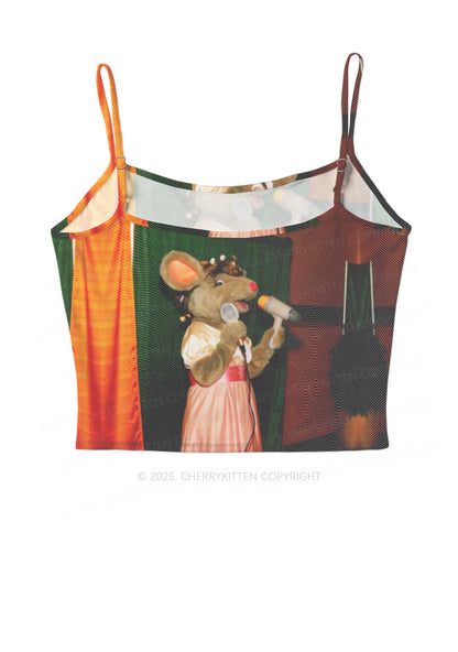 Mic Pink Dress Ratz Y2K Mesh Cami Tank Cherrykitten