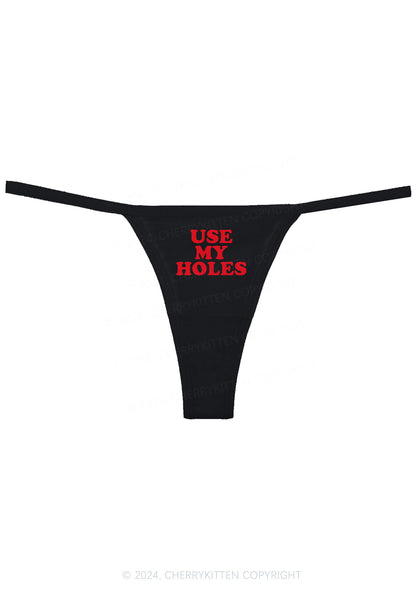 Use My Holes Y2K Flat String Thong Cherrykitten
