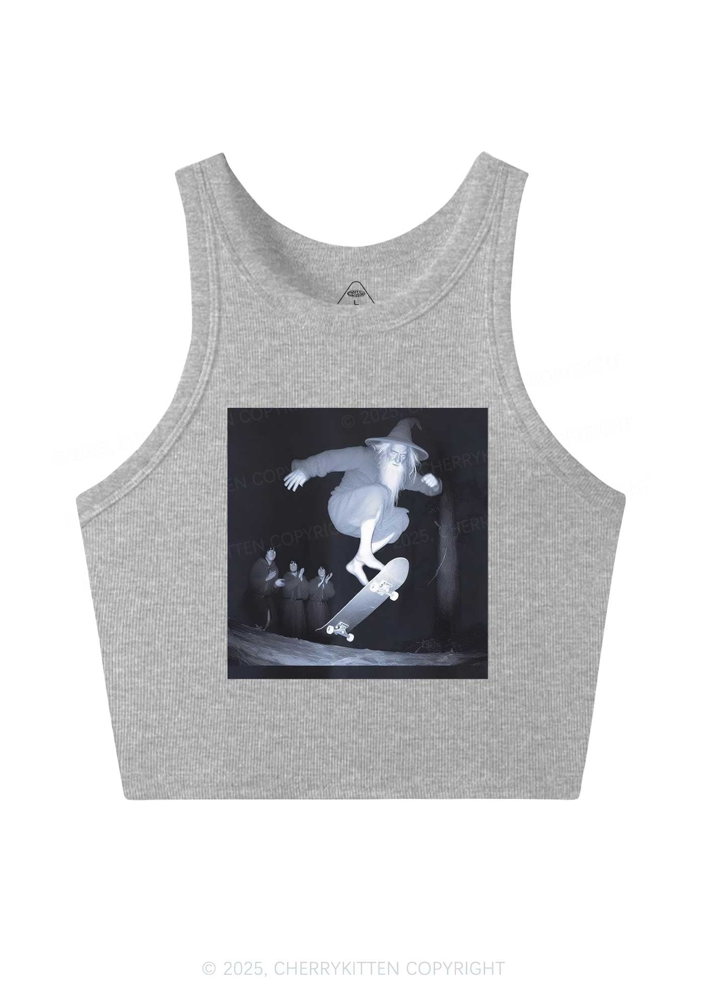 Skating Wizard Y2K Crop Tank Top Cherrykitten