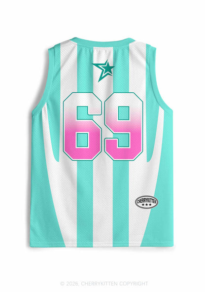 Mint Green Lesbian Princess Pride Y2K Sport Jersey Tank Cherrykitten