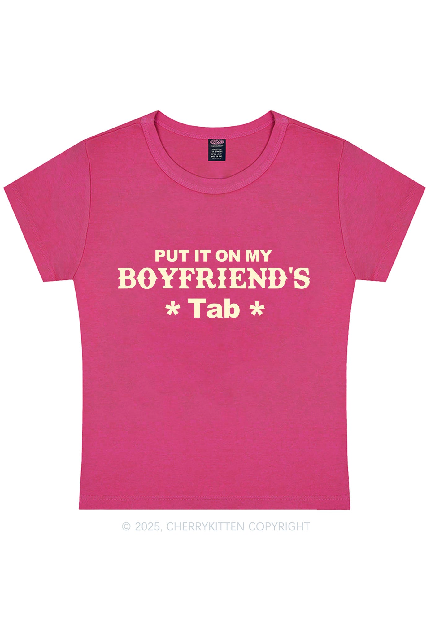 Boyfriends Tab Y2K Baby Tee Cherrykitten