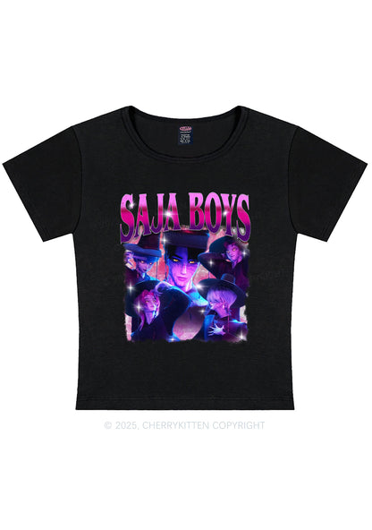 Kpop Boy Group Y2K Baby Tee Cherrykitten