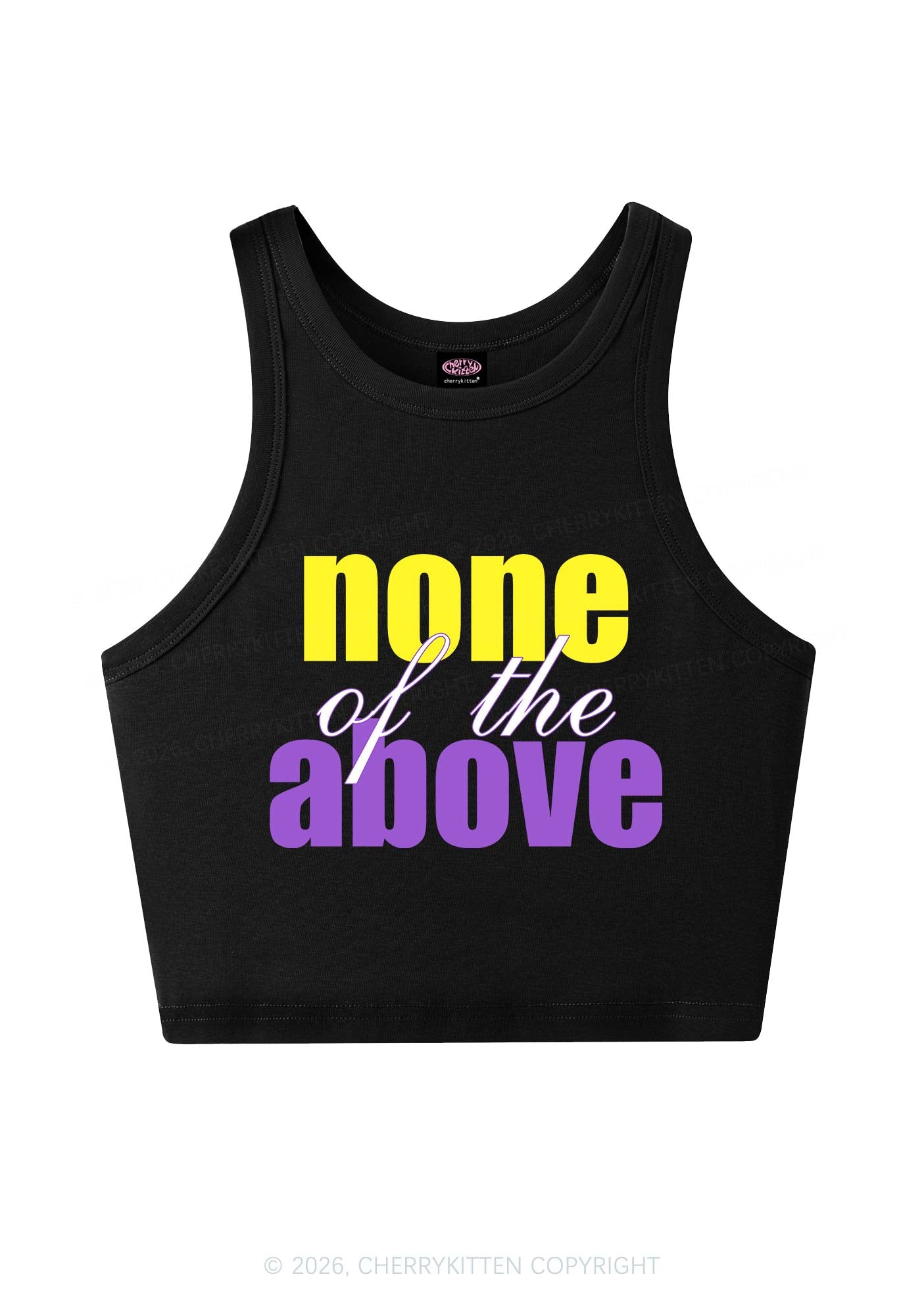 None Of The Above Pride Y2K Crop Tank Top Cherrykitten