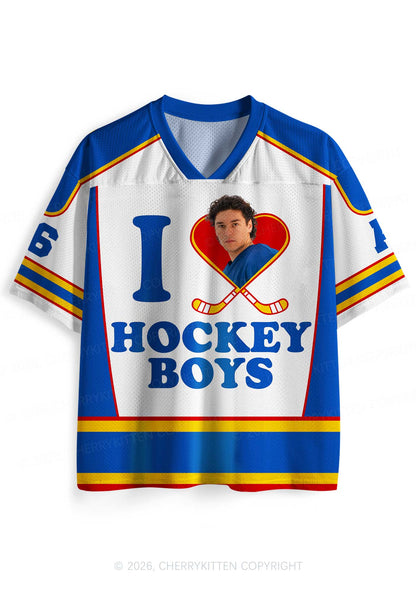 I Love Hockey Boy DL Y2K Sport Jersey Shirts Cherrykitten