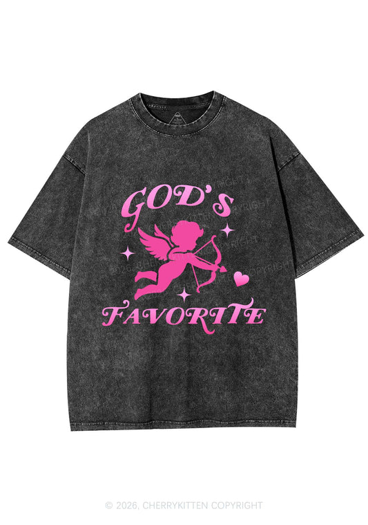 Gods Favorite Cupid Valentine's Day Y2K Shirts Washed Tee Cherrykitten