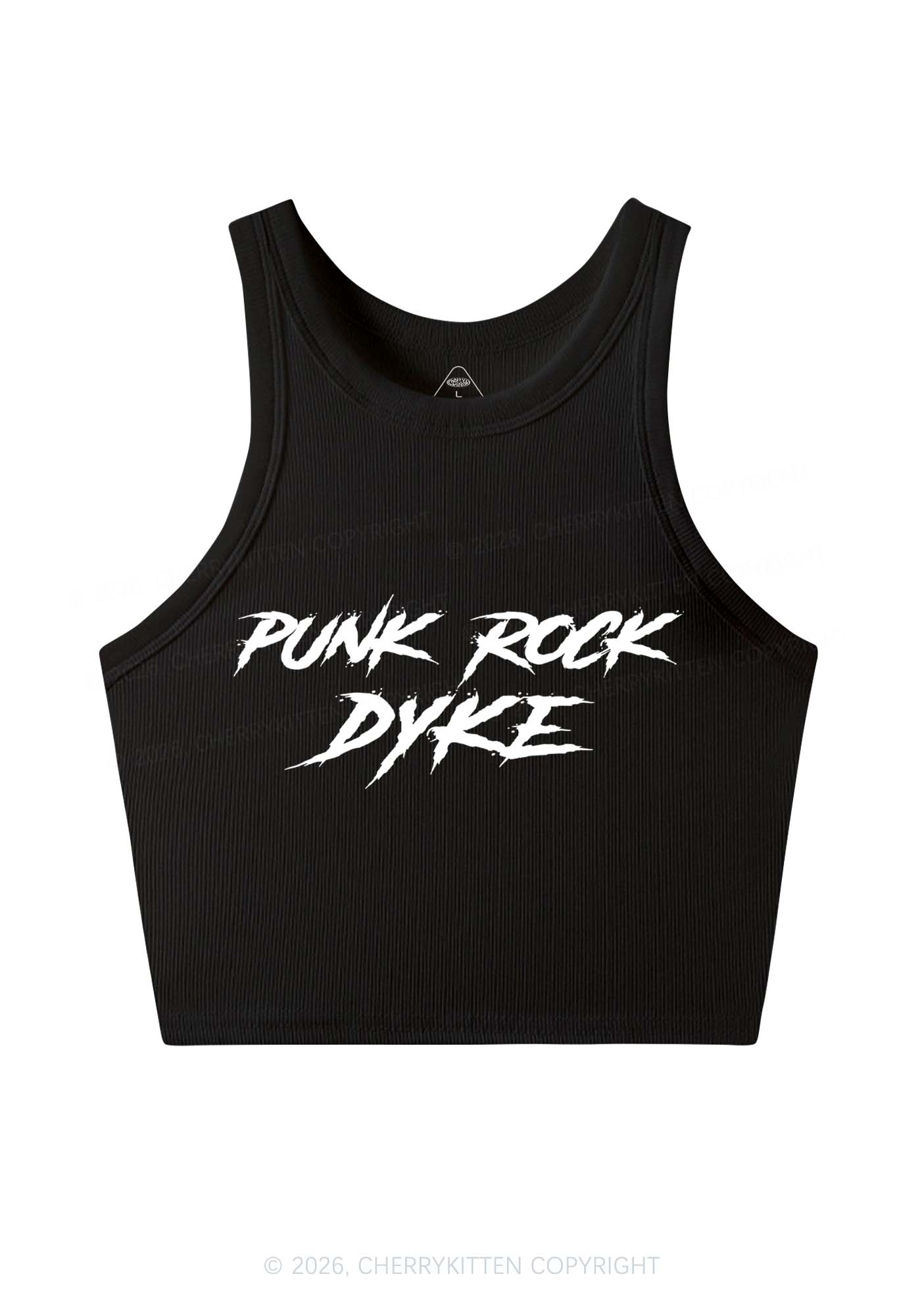 Punk Rock Dyke Pride Y2K Crop Tank Top Cherrykitten