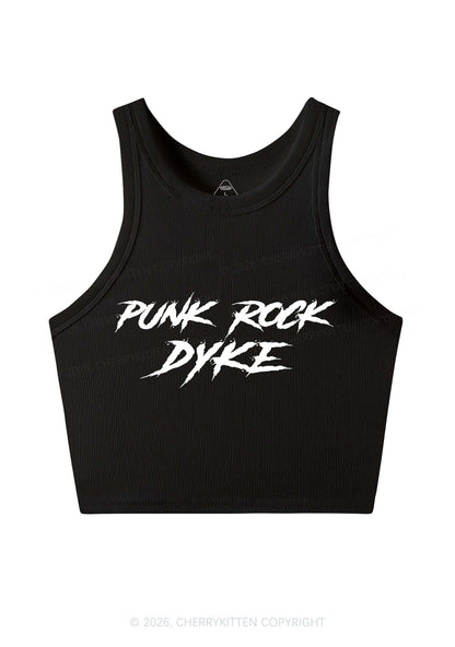 Punk Rock Dyke Pride Y2K Crop Tank Top Cherrykitten
