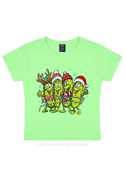 Christmas Cheerful Pickles Y2K Baby Tee Cherrykitten