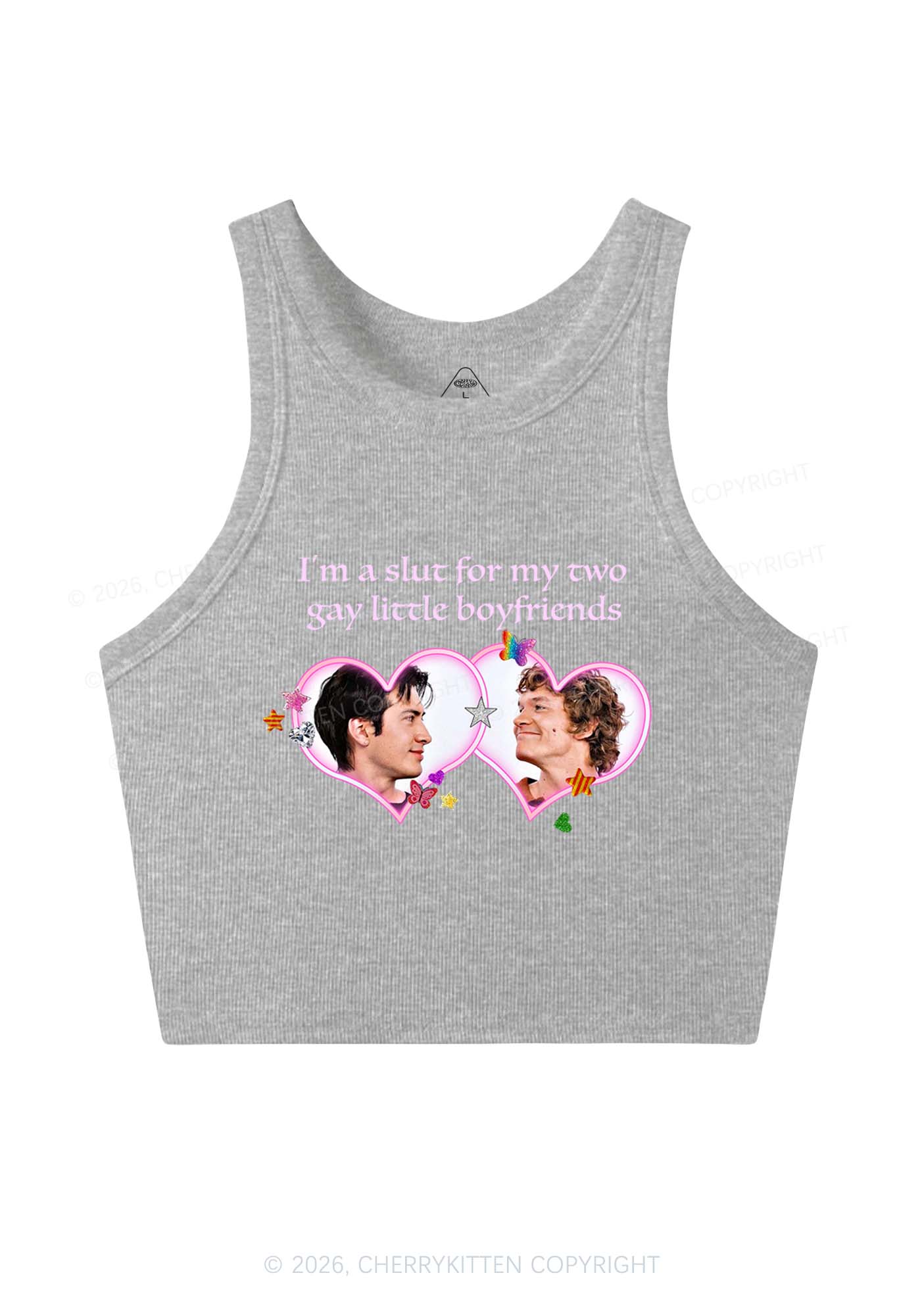 Slxt For My Gay Boyfriends HR Y2K Crop Tank Top Cherrykitten