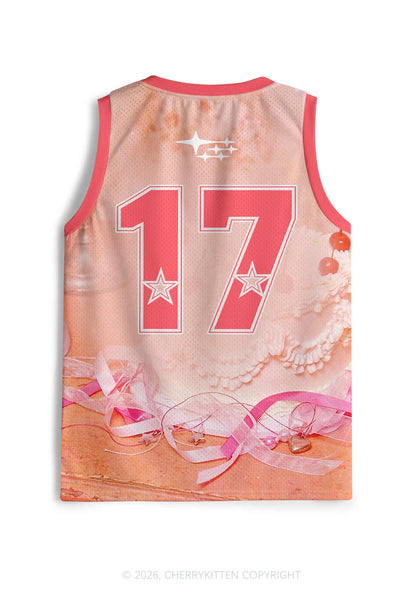 Orange Lesbian Princess Cake Pride Y2K Sport Jersey Tank Cherrykitten