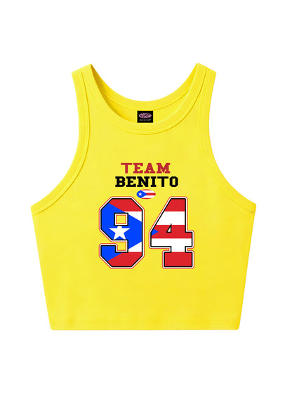 Black Team Bunny Y2K Crop Tank Top Cherrykitten