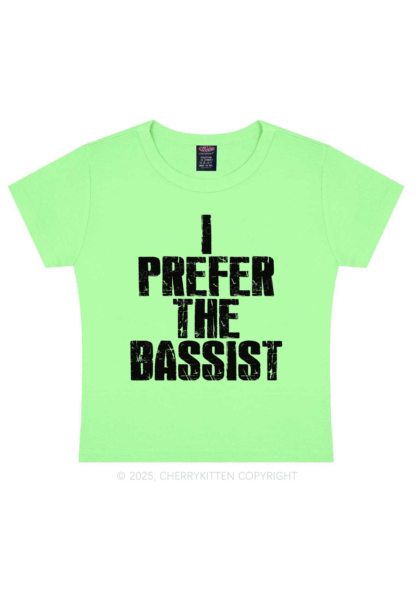 I Prefer The Bassist Y2K Baby Tee Cherrykitten