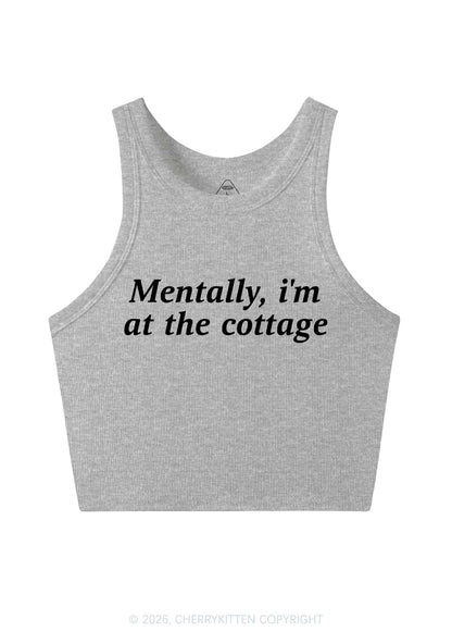 Mentally Im At The Cottage HR Y2K Crop Tank Top Cherrykitten