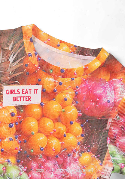 Bisexual Fruit Pride Y2K Mesh Crop Top Cherrykitten