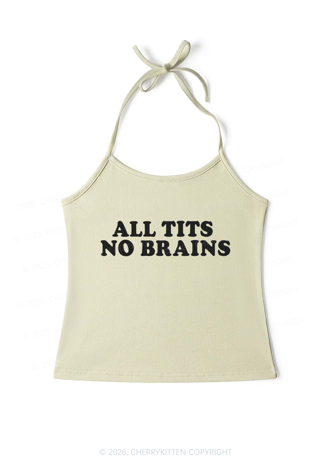 All Txts No Brains Y2K Halter Neck Cami Cherrykitten