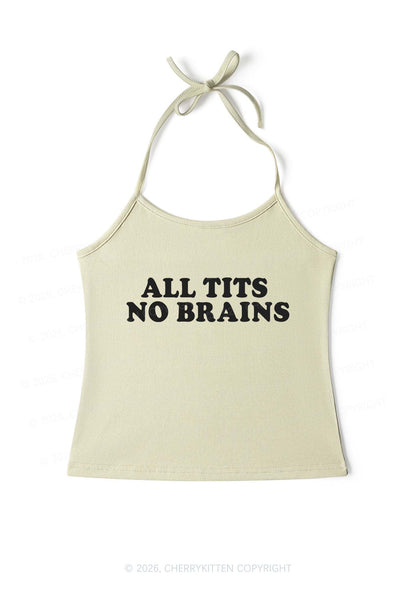 All Txts No Brains Y2K Halter Neck Cami Cherrykitten