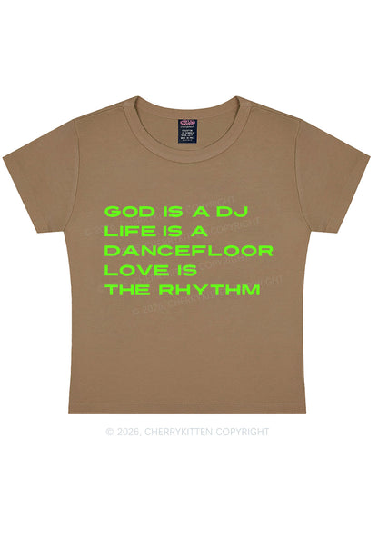 Love Is The Rhythm Y2K Baby Tee Cherrykitten