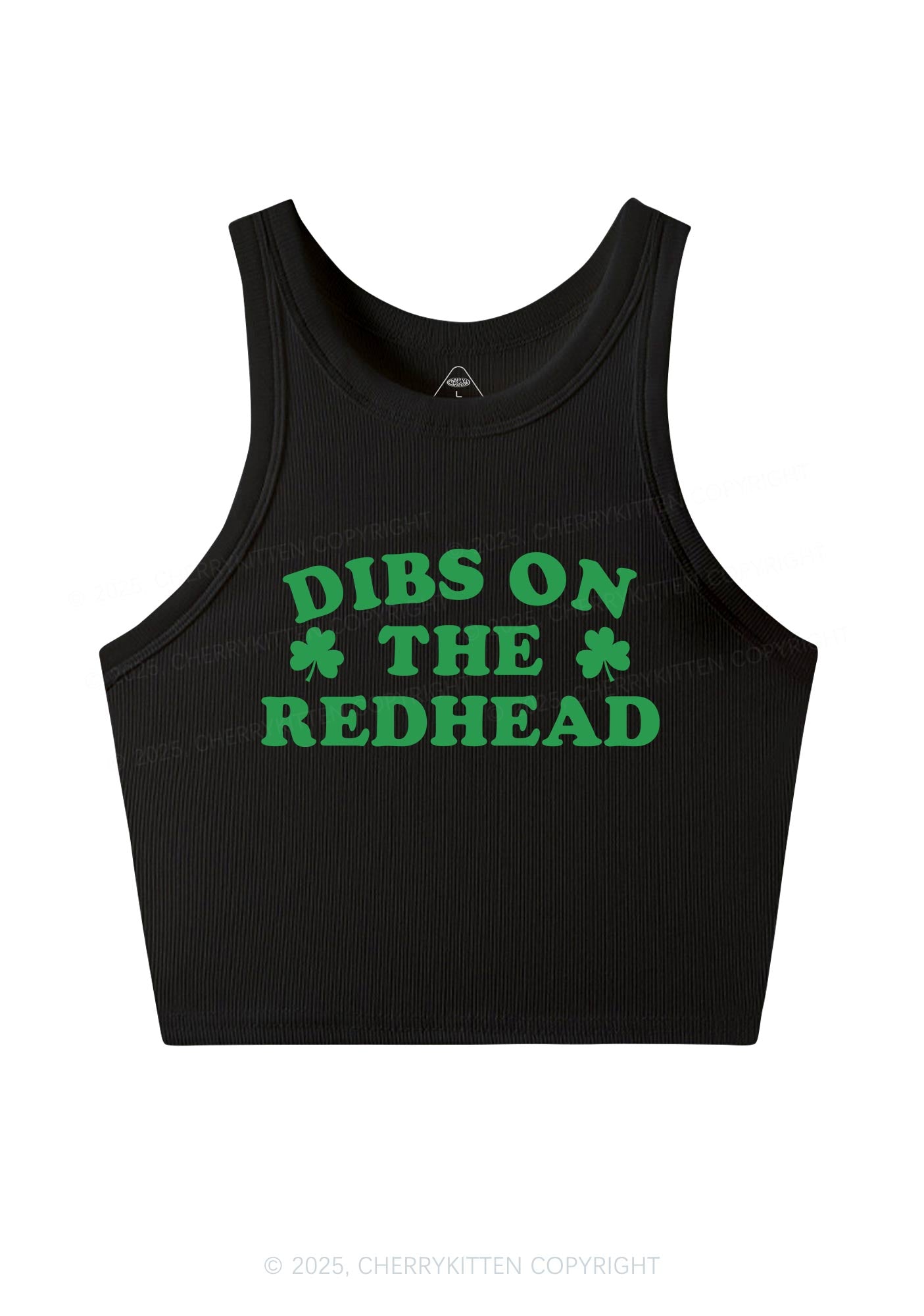 Dibs On The Redhead St Patricks Y2K Crop Tank Top Cherrykitten
