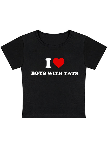Curvy I Love Boys With Tats Baby Tee
