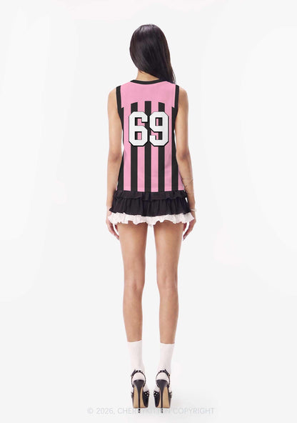 Pink Stripes She Them Txtties Pride Y2K Sport Jersey Tank Cherrykitten