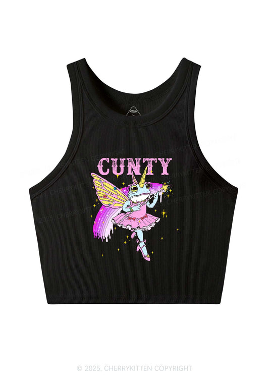 Cxxty Fairy Frog Y2K Crop Tank Top Cherrykitten