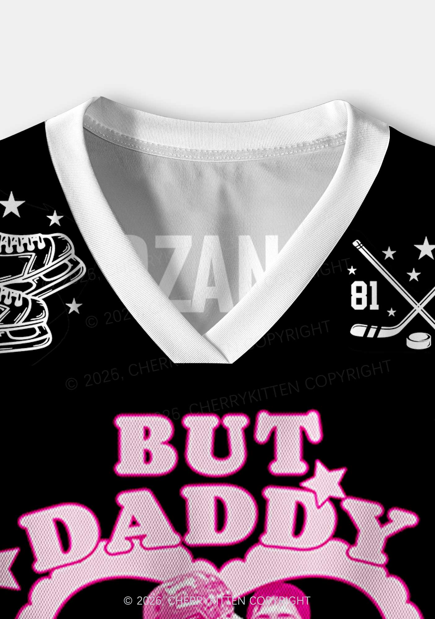 Black But Daddy I Love Them HR Y2K Crop Sport Jersey Shirts Cherrykitten