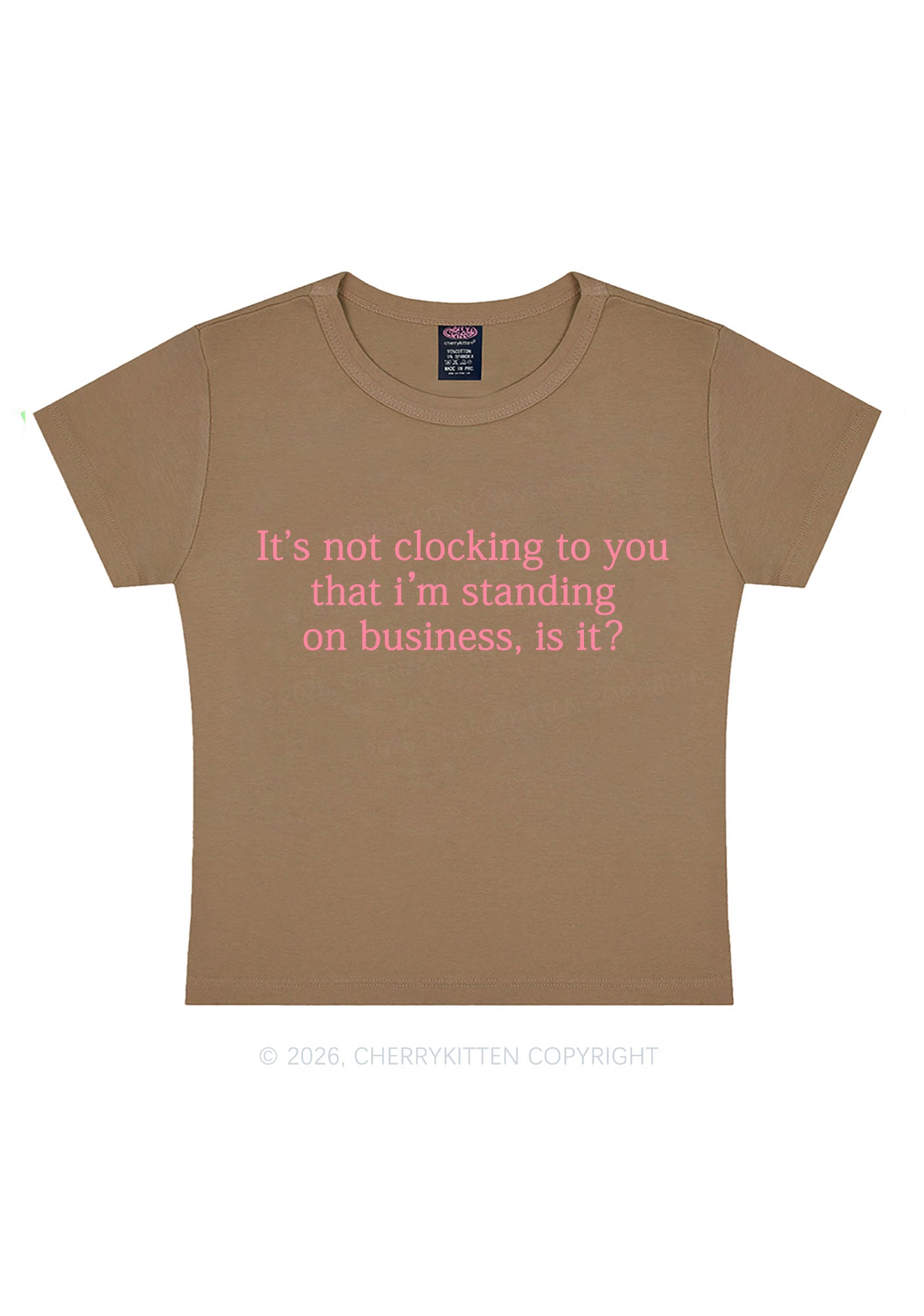 Standing On Business Y2K Baby Tee Cherrykitten