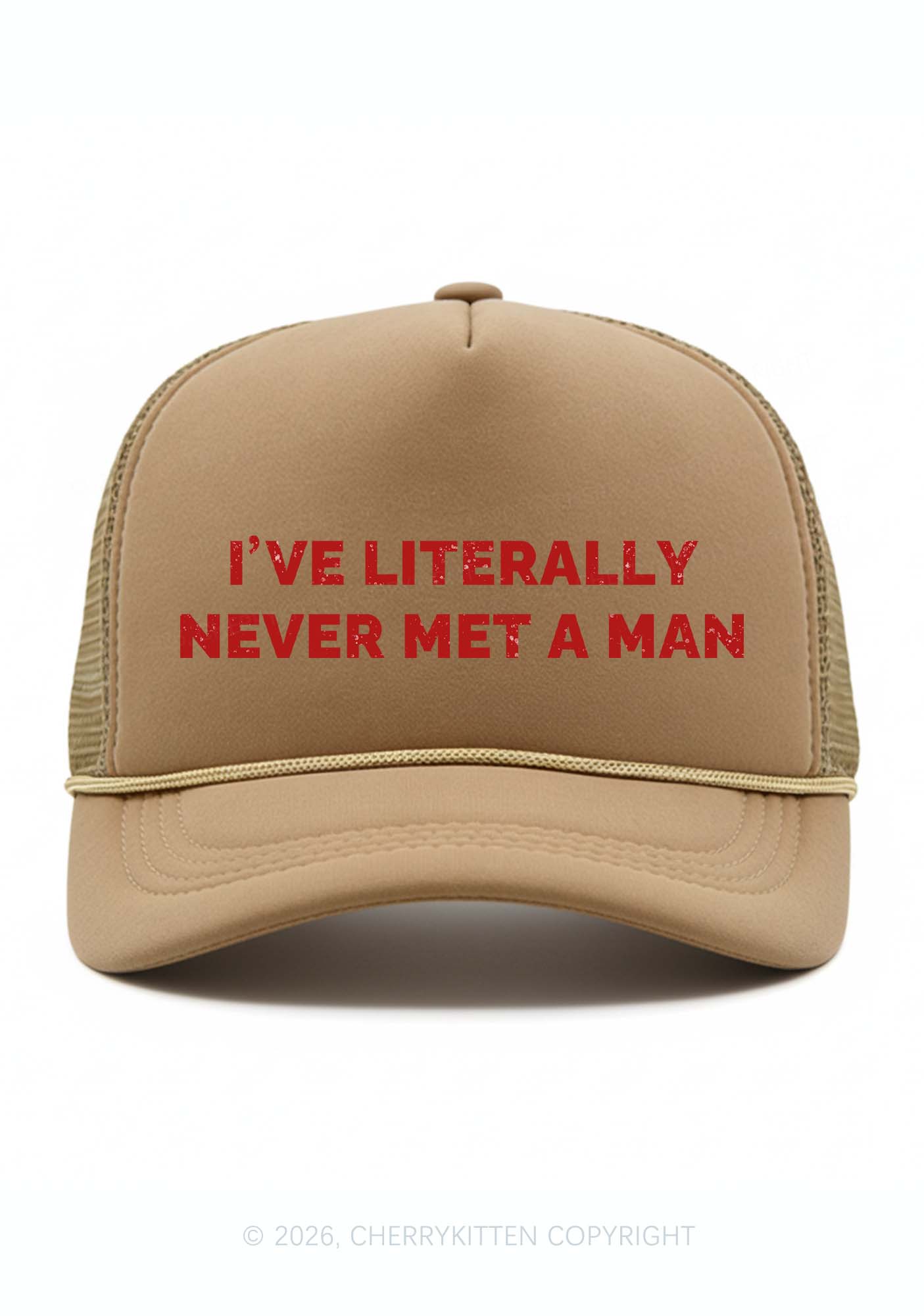 Never Met A Man Pride Y2K Trucker Hat Cherrykitten