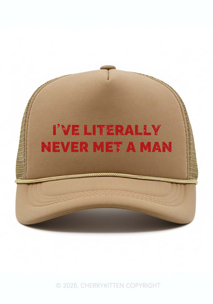 Never Met A Man Pride Y2K Trucker Hat Cherrykitten