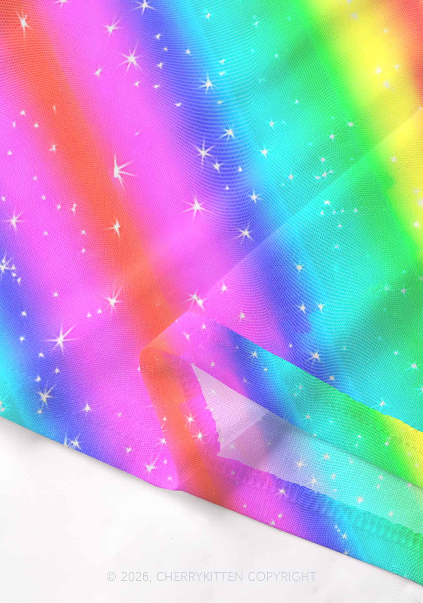 Rainbow Slide Faggot Pride Y2K Mesh Cami Tank Cherrykitten