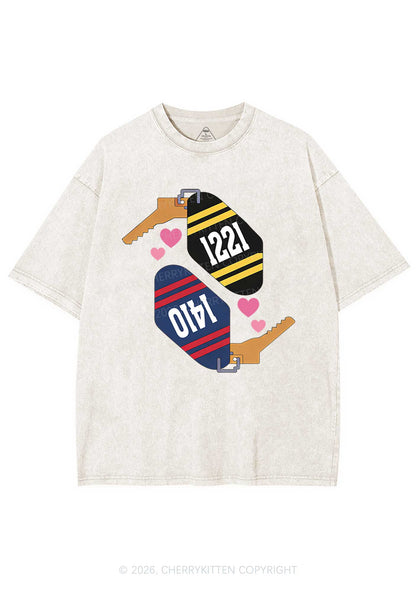 Retro Key Tag HR Y2K Shirts Washed Tee Cherrykitten