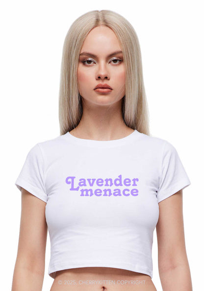 Lavender Menace Y2K Baby Tee Cherrykitten