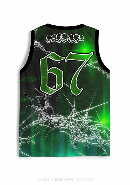 Green Gothic Faggot Pride Y2K Sport Jersey Tank Cherrykitten