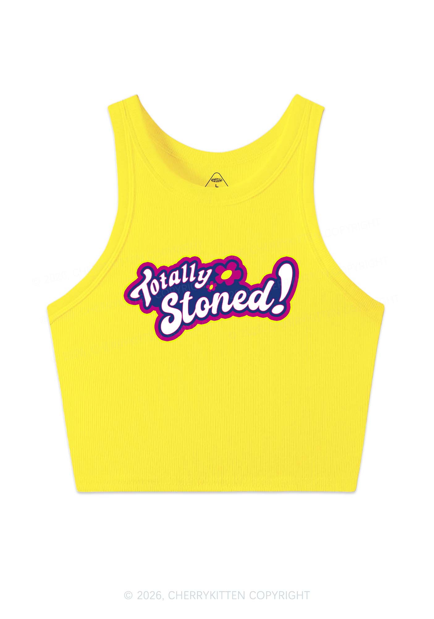 Totally Stoned Y2K Crop Tank Top Cherrykitten