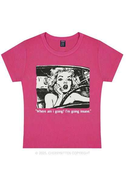 Woman Going Insane Y2K Baby Tee Cherrykitten