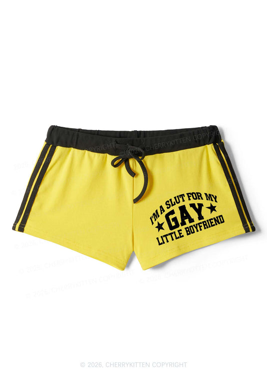 Im A Slxt For My Gay BF Pride Y2K Drawstring Mini Shorts Cherrykitten